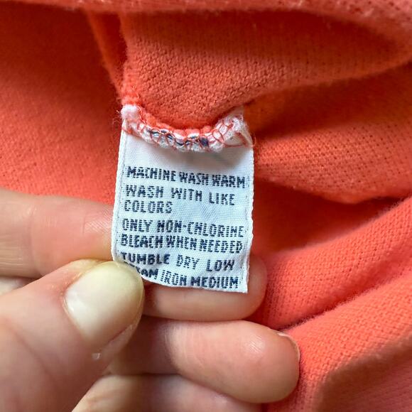 Vintage Polo by Ralph Lauren Coral Orange Polo Shirt Men’s M USA Made - Picture 5 of 9